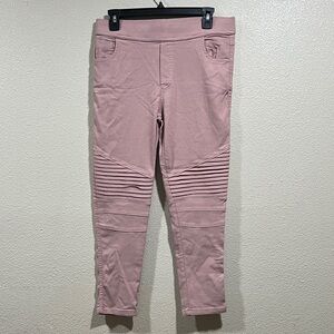 Amaryllis Pink Moto Jeggings
